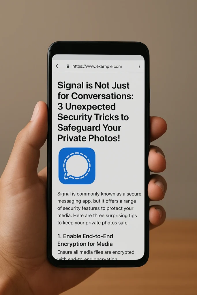 تطبيق Signal ليس للمحادثات فقط 3 حيل أمنية لن تتوقعها لتحمي صورك الخاصة!