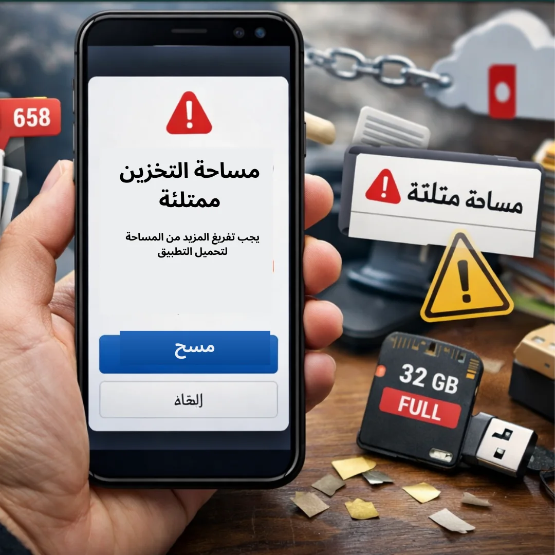 حل مشكلة مساحة التخزين ممتلئة في الهاتف
