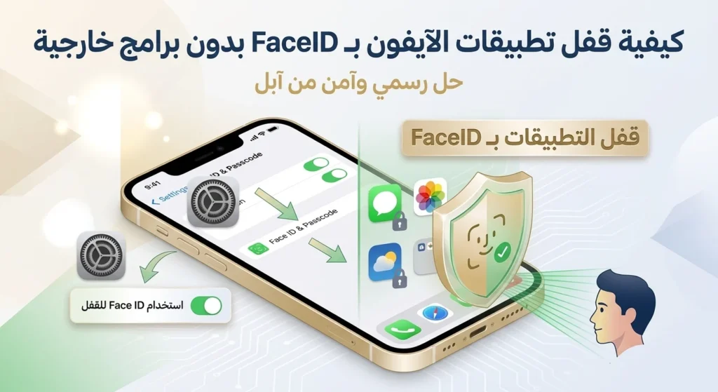 كيفية قفل تطبيقات الآيفون بـ FaceID بدون برامج خارجية