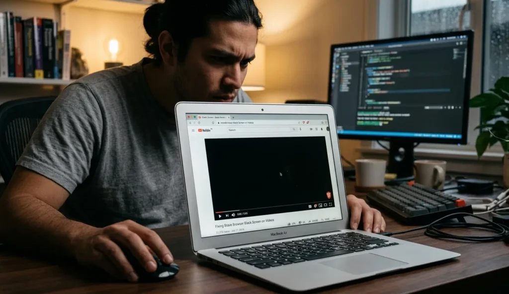 حل مشكلة الشاشة السوداء في متصفح Brave عند تشغيل الفيديوهات