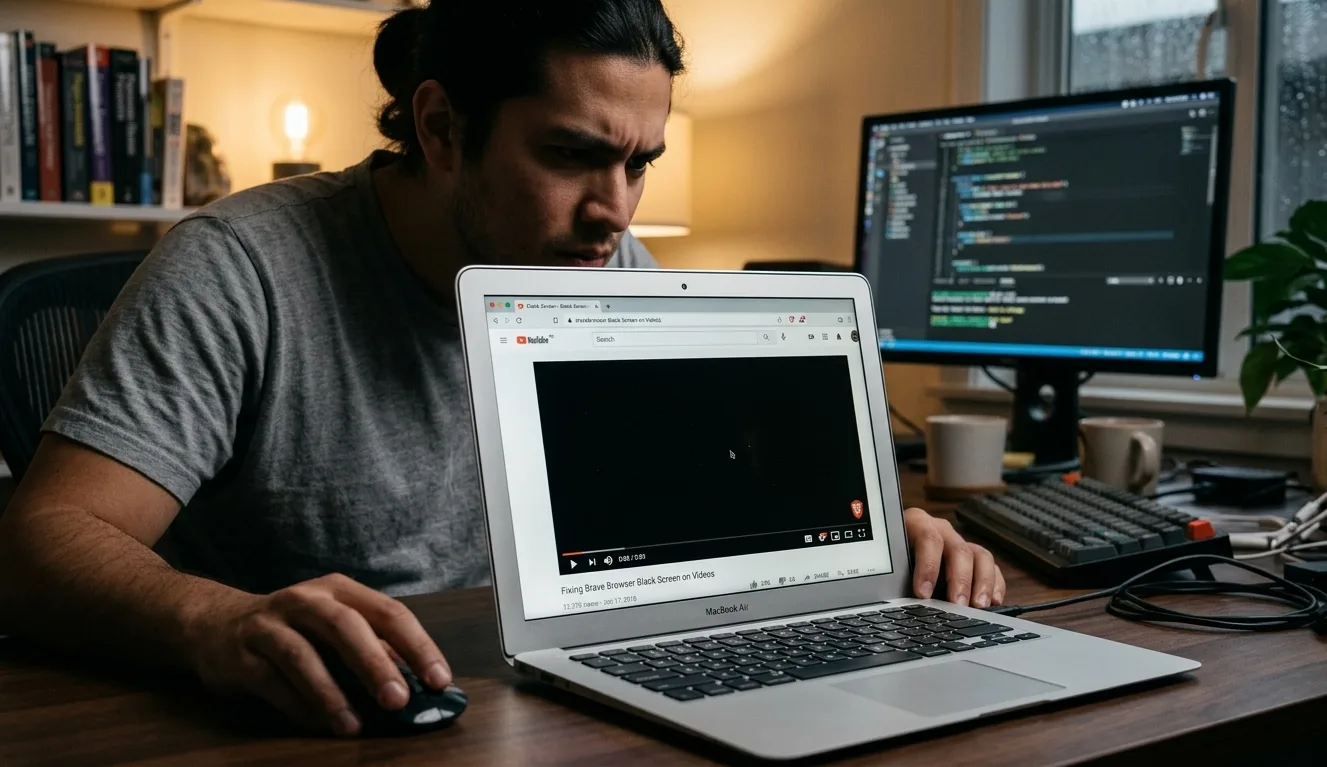 حل مشكلة الشاشة السوداء في متصفح Brave عند تشغيل الفيديوهات