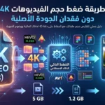 طريقة ضغط حجم الفيديوهات 4K دون فقدان الجودة الأصلية