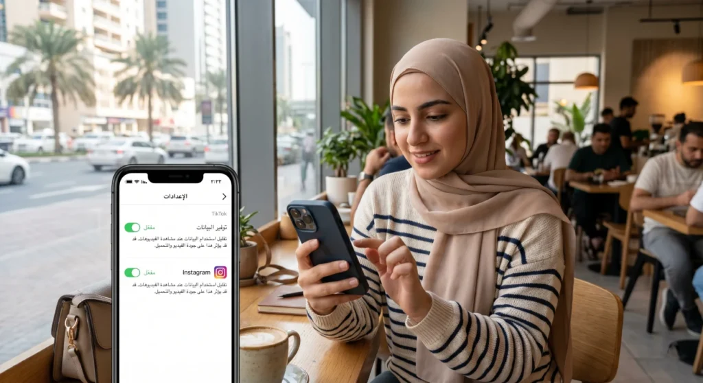 كيفية تقليل استهلاك البيانات (Data Saving) في تيك توك وإنستقرام