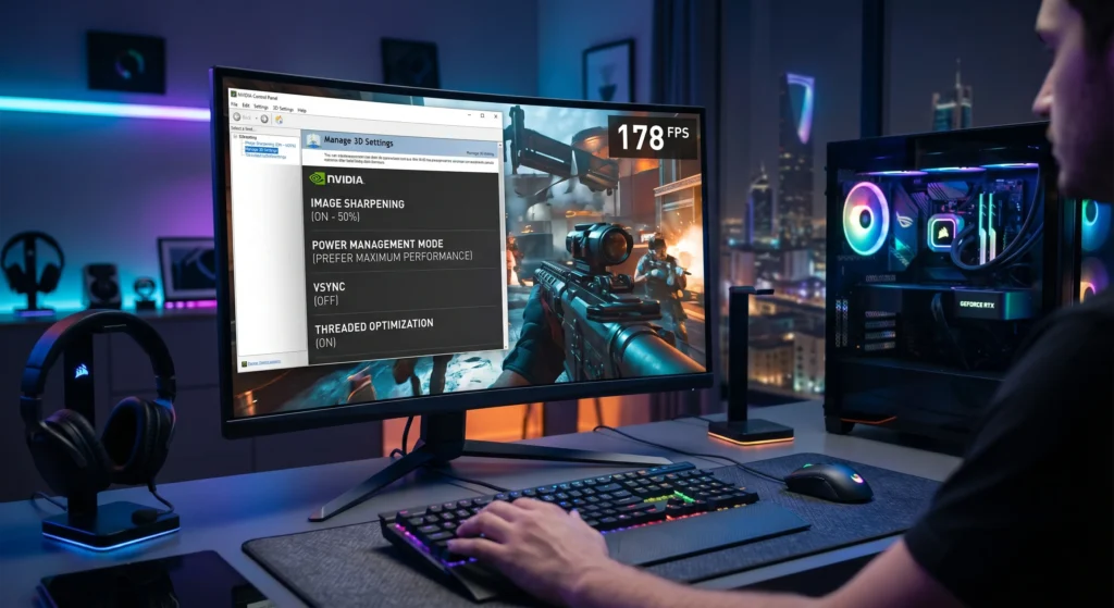 أفضل إعدادات NVIDIA Control Panel للحصول على أعلى FPS في الألعاب