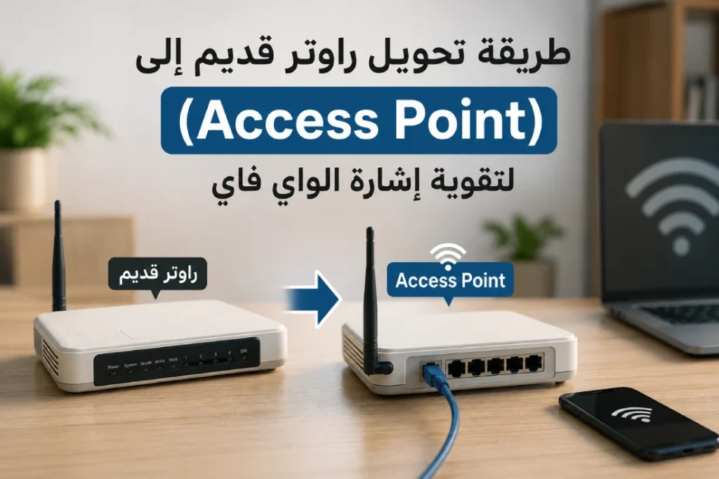طريقة تحويل راوتر قديم إلى (Access Point) لتقوية إشارة الواي فاي
