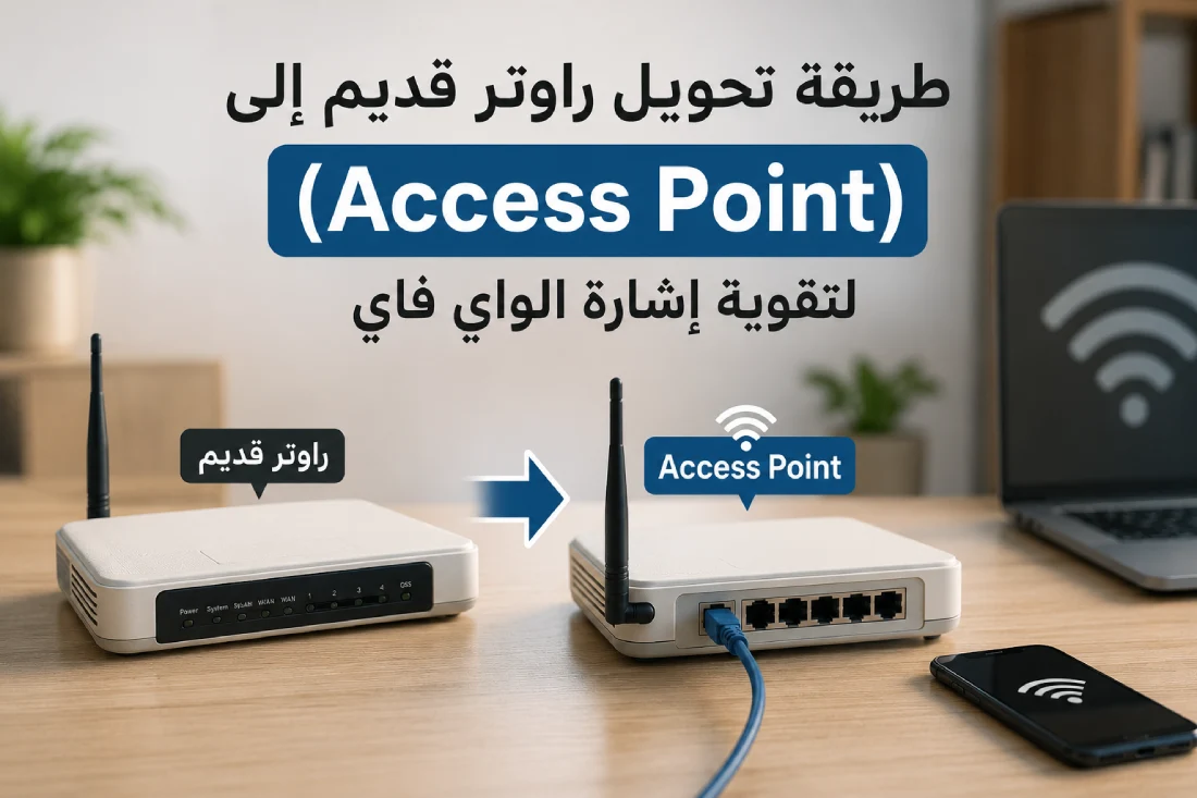 طريقة تحويل راوتر قديم إلى (Access Point) لتقوية إشارة الواي فاي